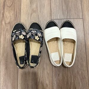 Tory Burch espadrilles shoes two pairs